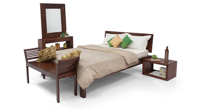 Valencia Bed (Teak Finish) Queen Size